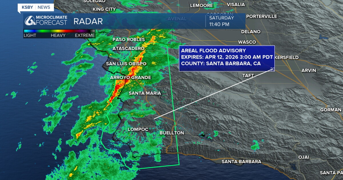 Flood advisory in place through 3 a.m. due to ongoing heavy rain