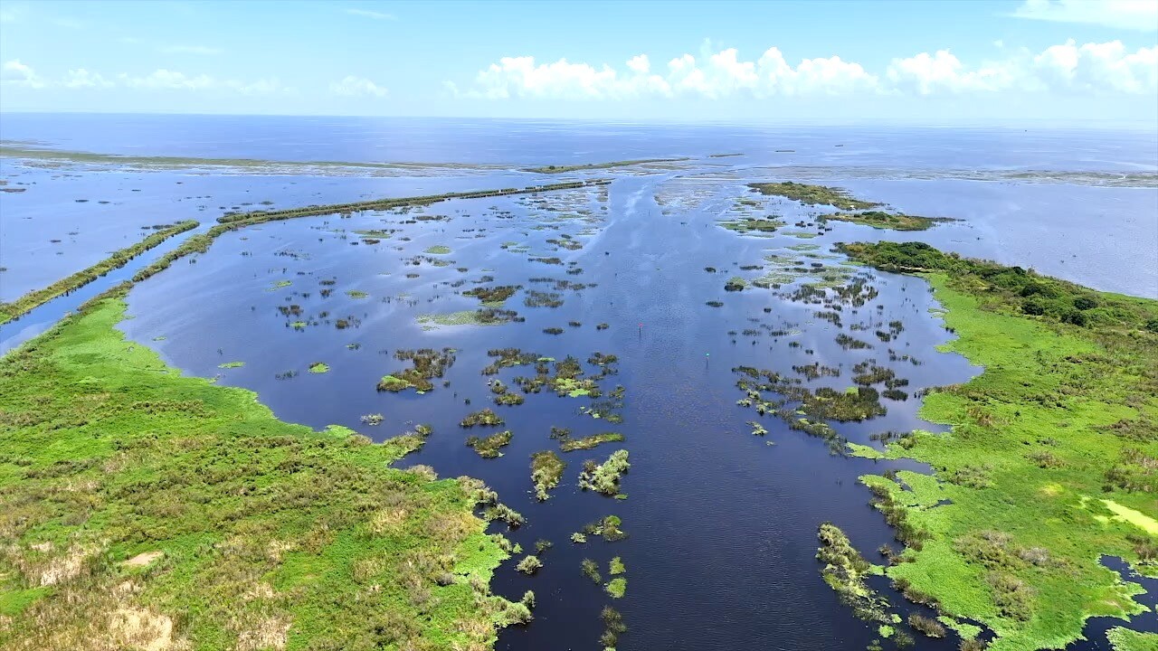 Aerial view of Lake O