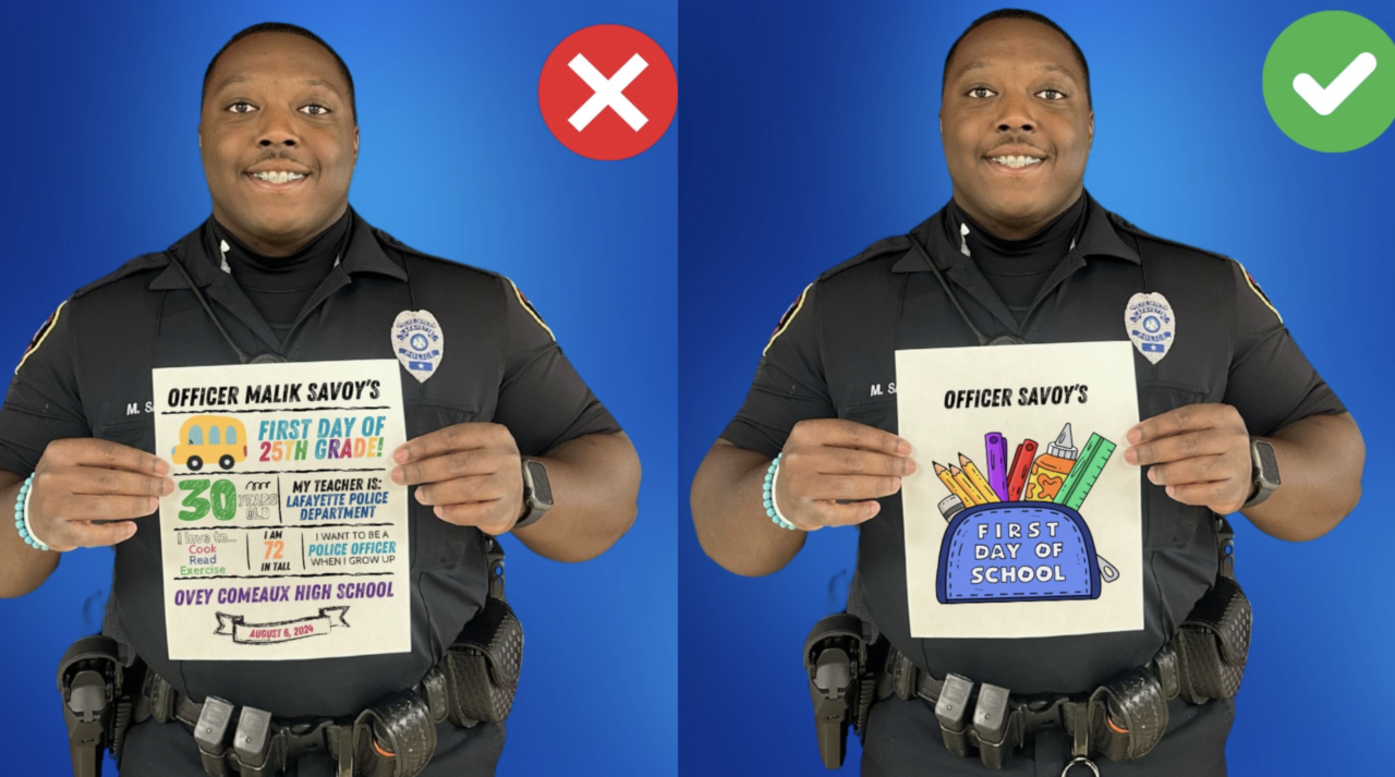 Lafayette Police Department on first day social media safety