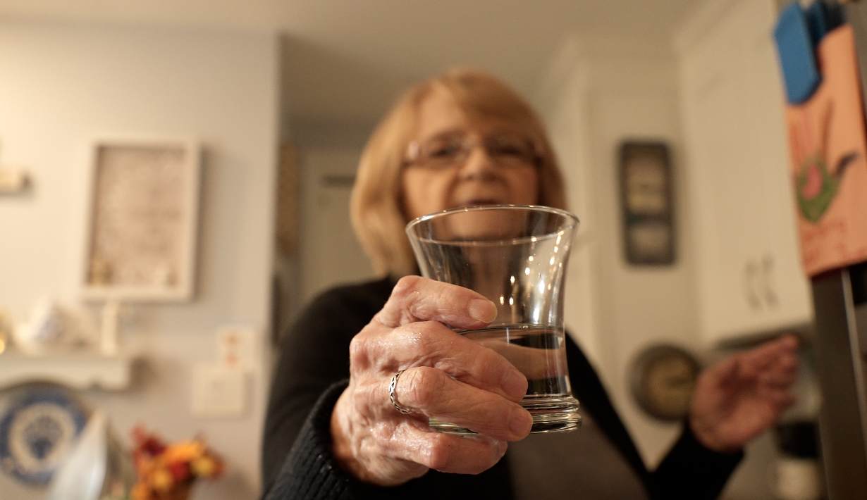 Sally Tanner says water from her fridge smells just fine