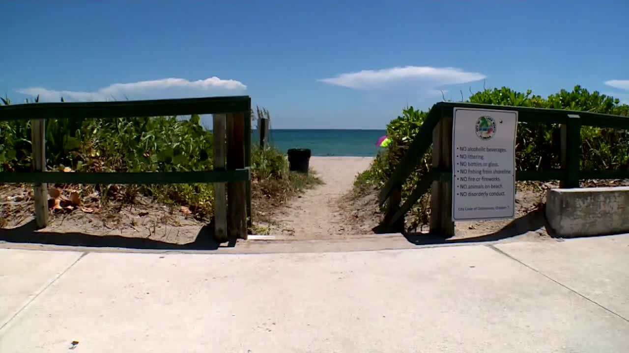 Lake Worth Beach entrance to beach, Aug. 19, 2022