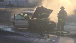 Car fire in Helena