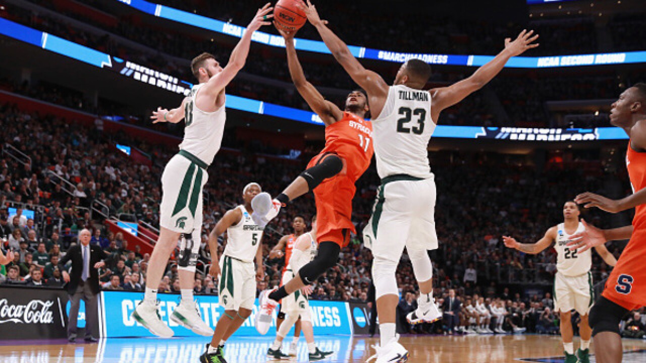 11th-seeded Syracuse upsets 3rd-seeded Michigan State