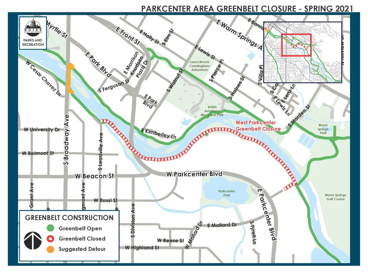 Parkcenter Area Greenbelt Closure 2021