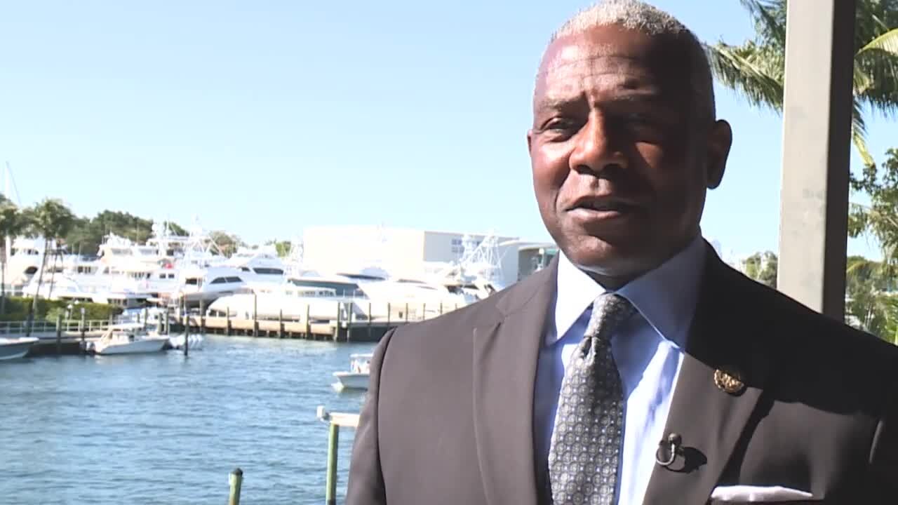 Hampton University President Darrell K. Williams speaks to WPTV from West Palm Beach