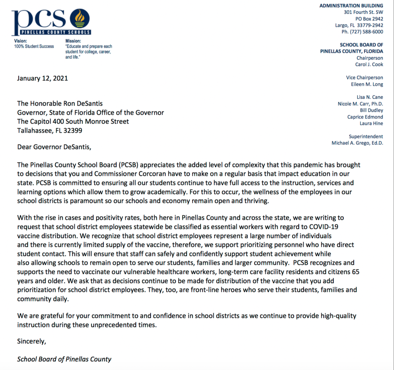 pinellas county schools letter to governor.png
