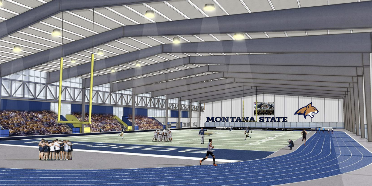 An inside rendering from the 20-year Athletics Master Plan for Montana State's proposed indoor facility. 