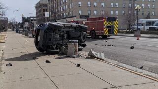 Crash in downtown Great Falls (March 19, 2022)