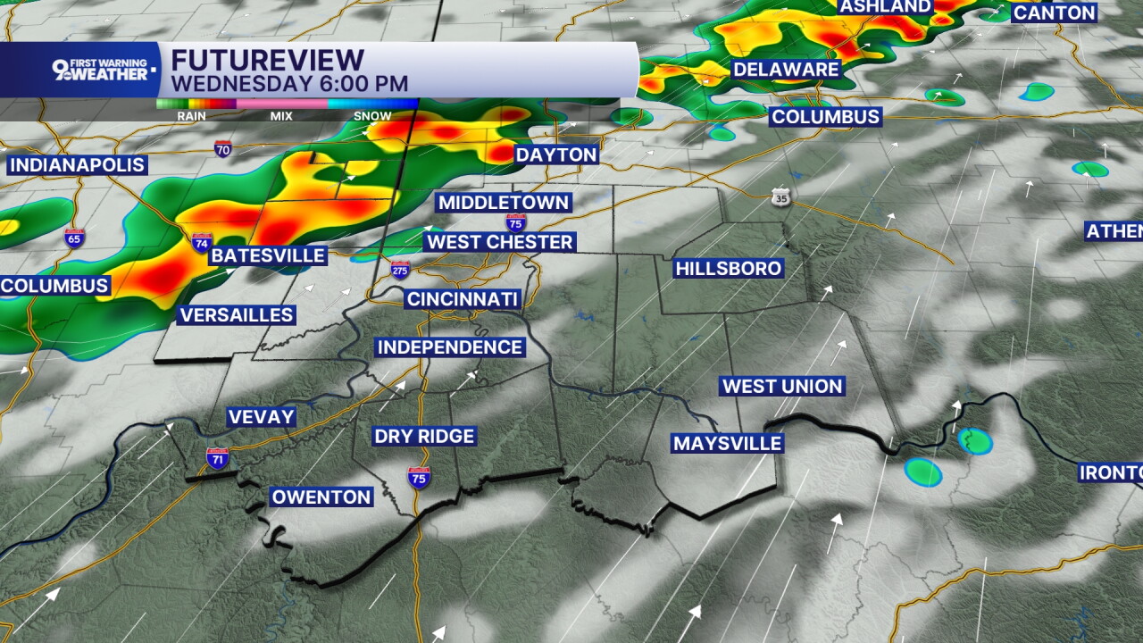 Storms by 6 p.m.