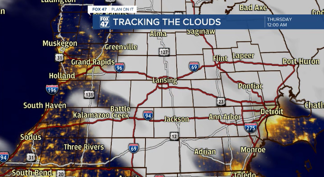 Wed night cloud forecast
