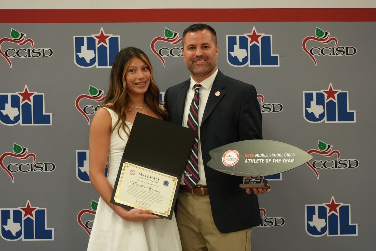 Middle School Girls: Cynthia Narvaez, Kaffie-Volleyball, Basketball and Track