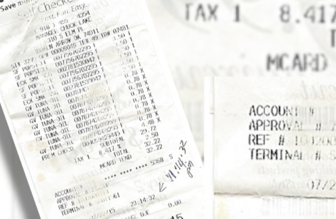 Reciept from Bever murders