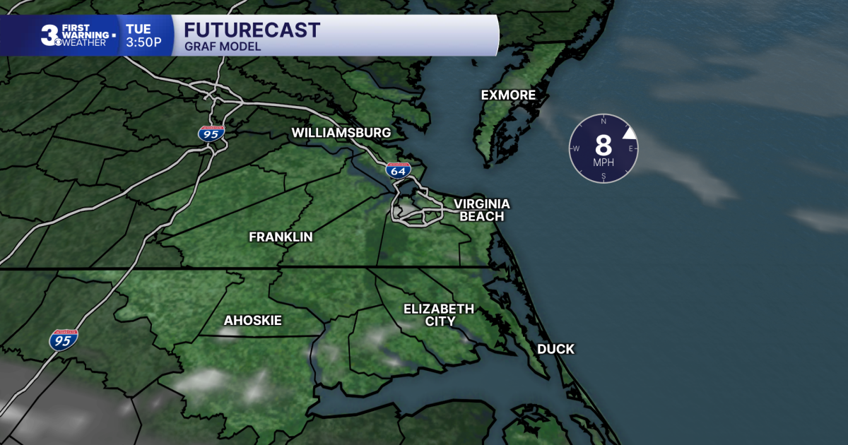 First Warning Forecast: Sunny and pleasant Tuesday, heating up Wednesday