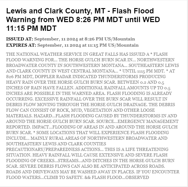 flash flooding