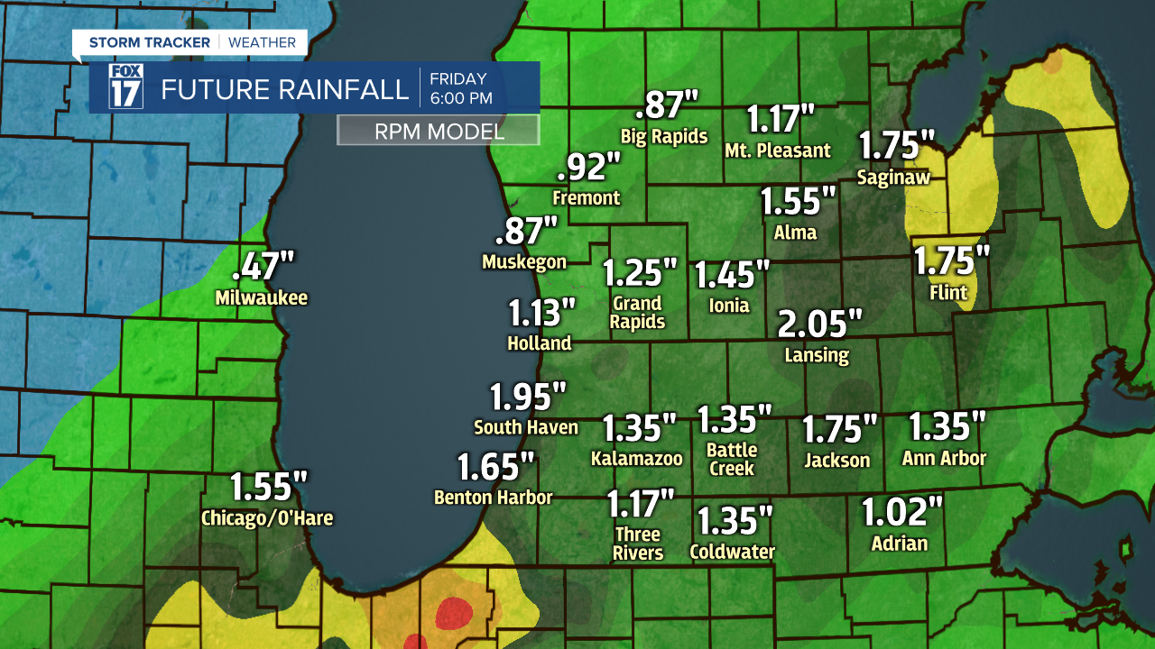 Rainfall Tonight - Friday A.M.