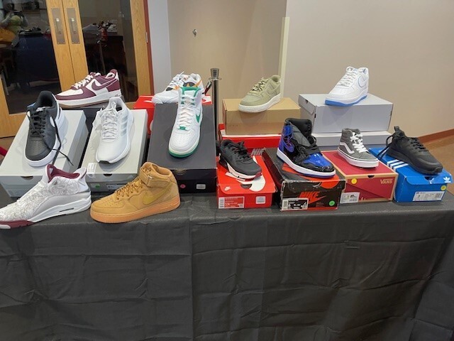 Pairs of shoes up for grabs