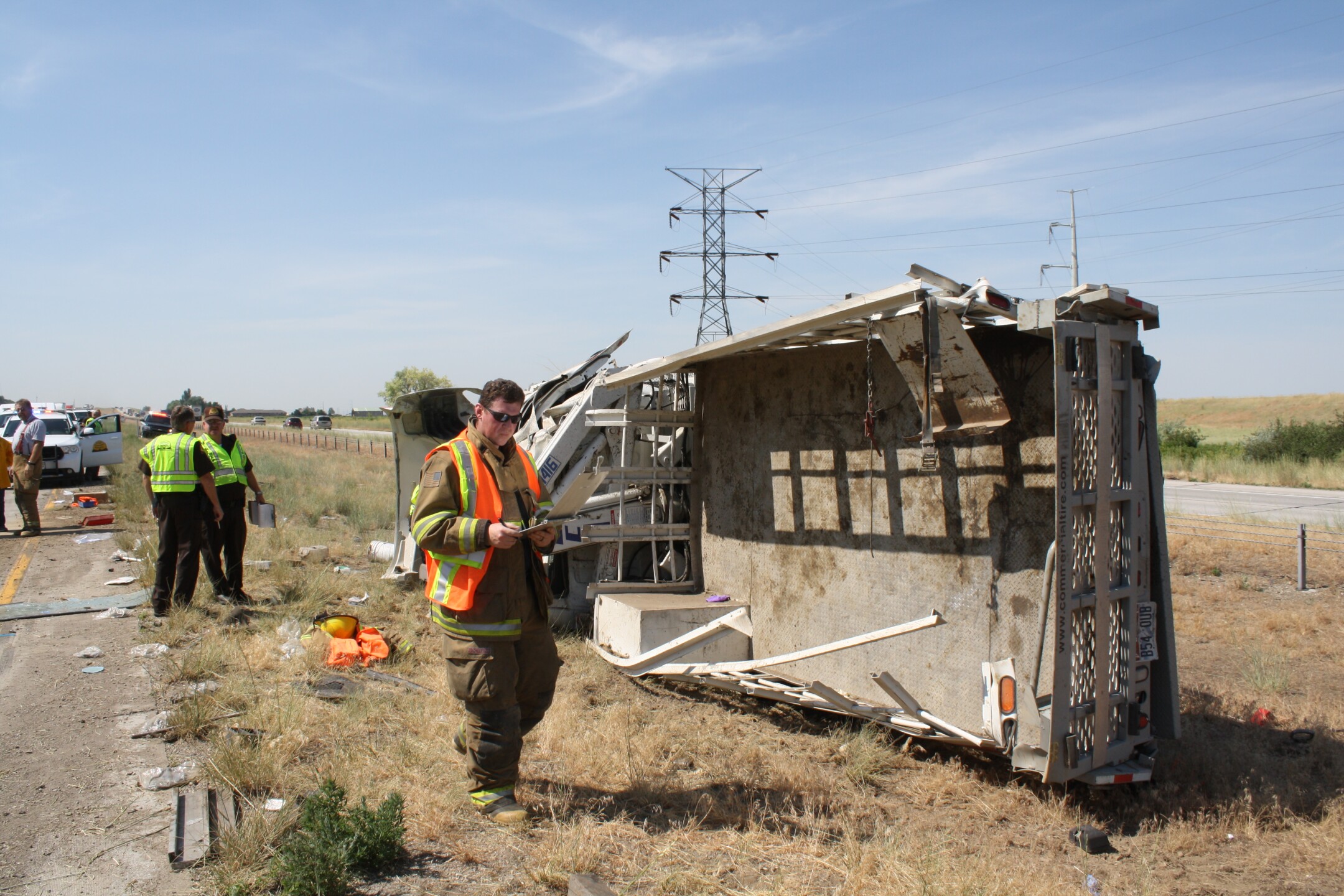Photos Truck Driver Thrown From Vehicle In Rollover Accident Was Not Wearing Seat Belt