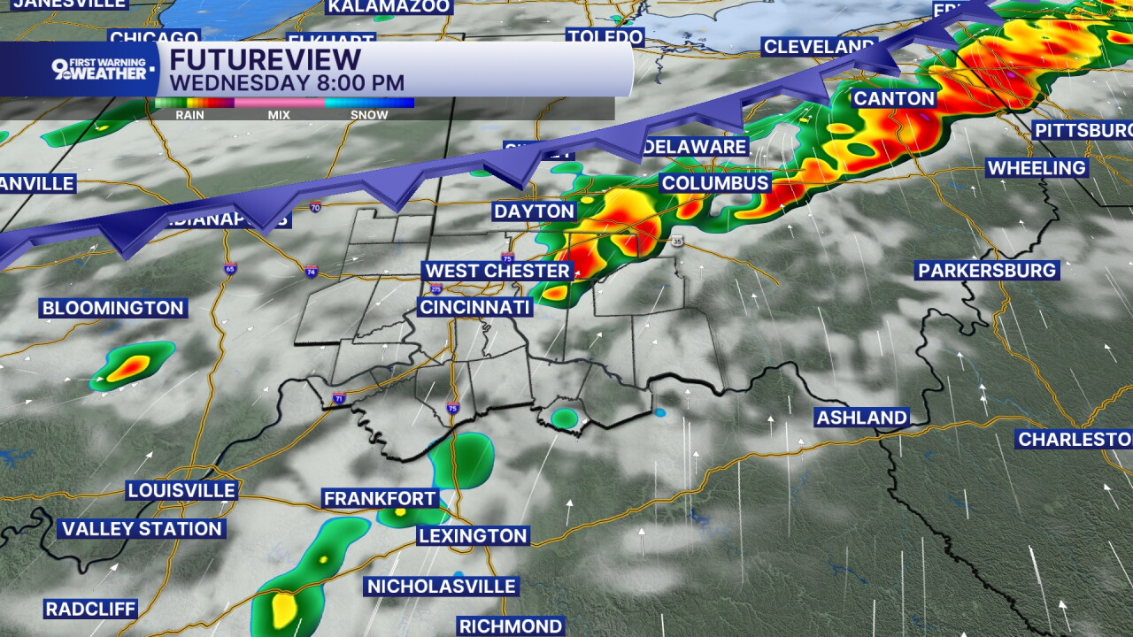 Wednesday evening storm chance
