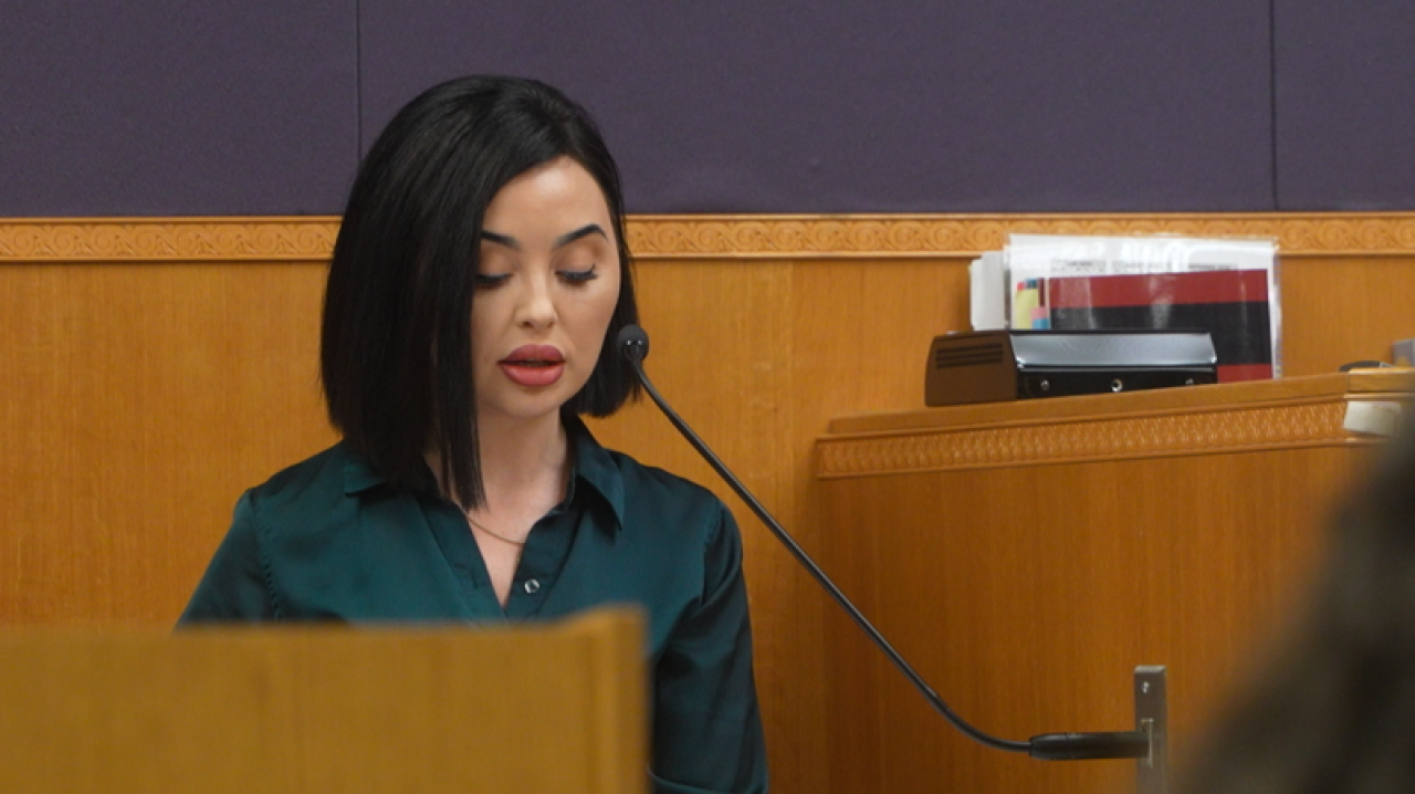 Lix testifying in court