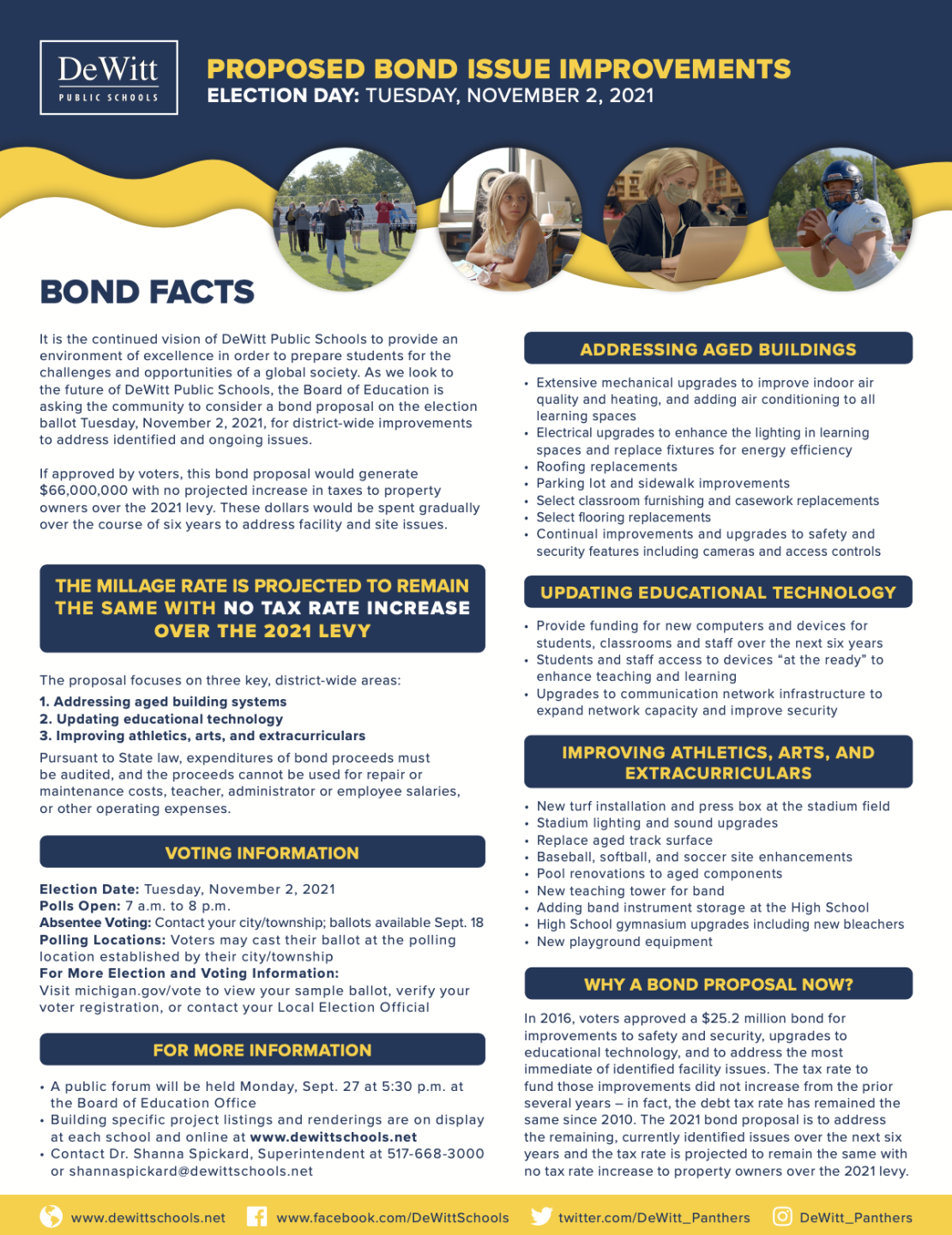 DeWitt Bond Proposal Fact Sheet