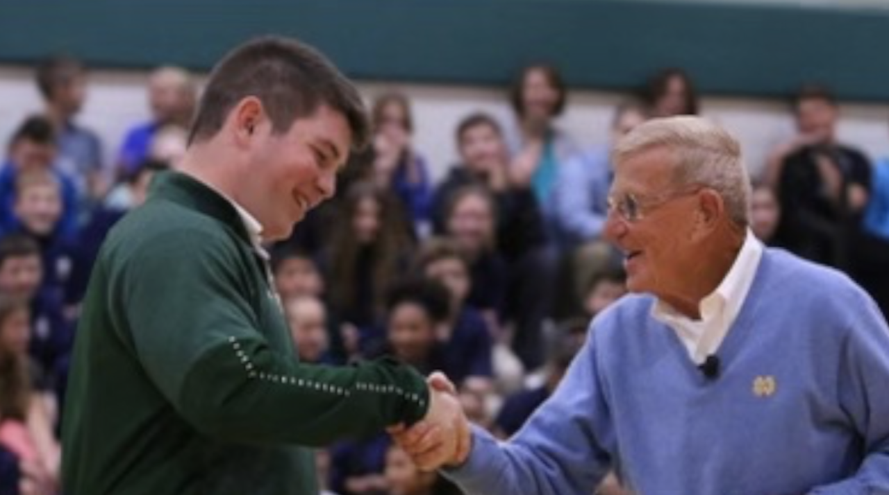 Kwapis meets Lou Holtz