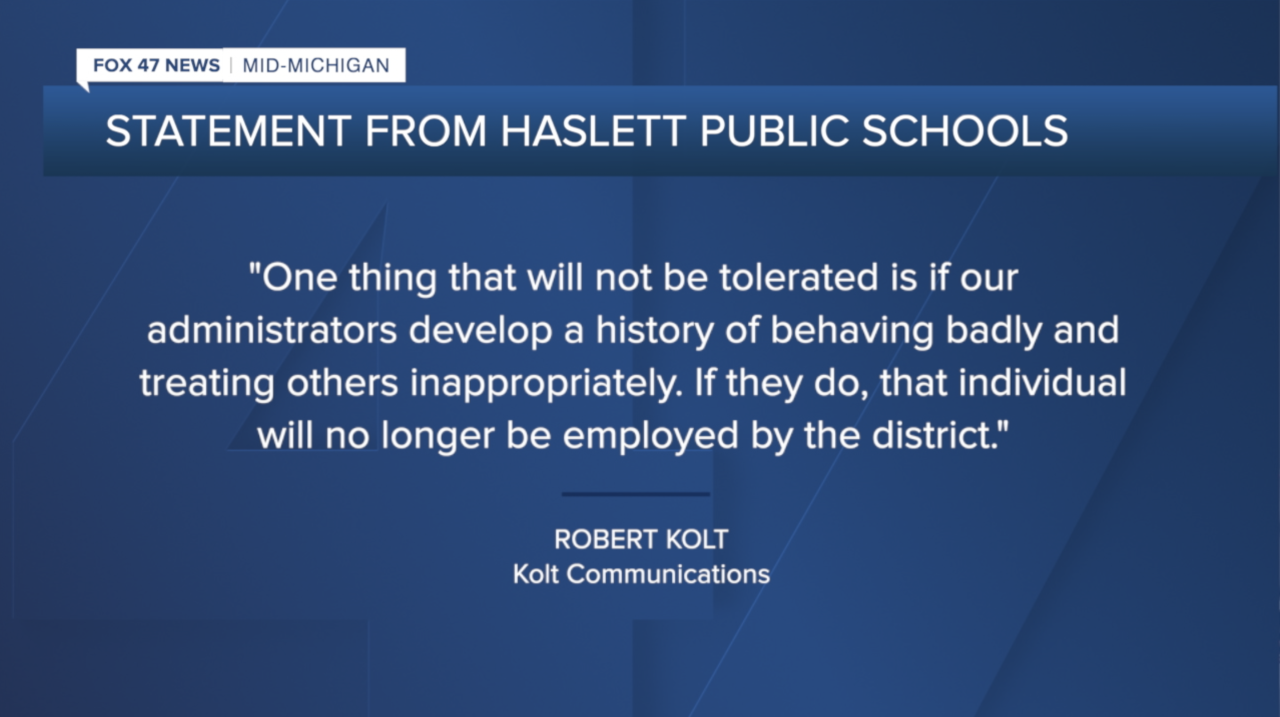 Statement from Haslett Public Schools