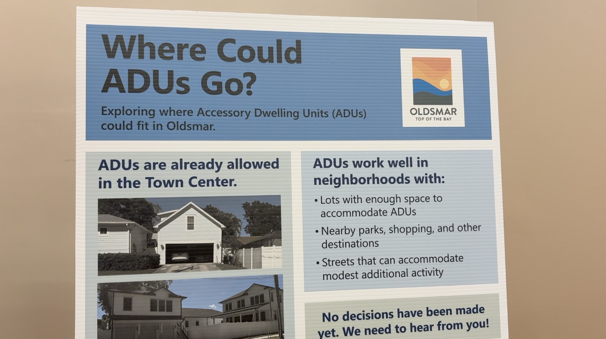 Oldsmar could see ADUs expanded in the City