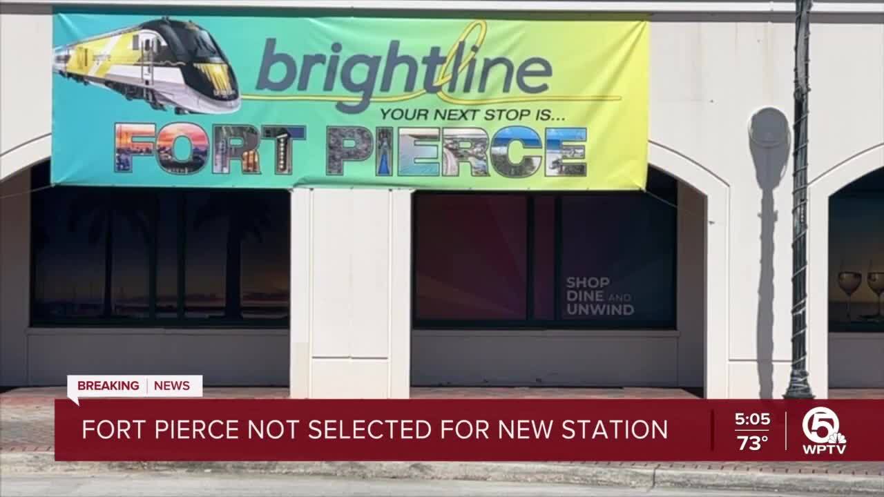 Next door to Fort Pierce City Hall banners were still up inviting the opportunity for a Brightline station.