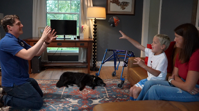 WCPO 9 News Reporter Sam Harasimowicz with James and Anna Dillman