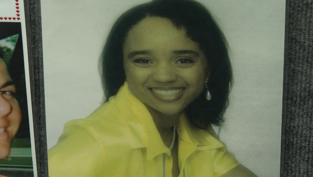 Picture of Cassandra Betts in a memorial made by Parents of Murdered Children