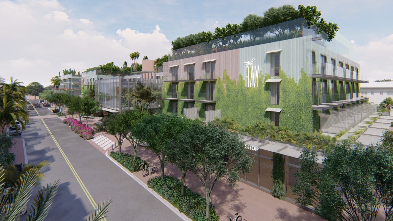 artist rendering of The Ray in downtown Delray Beach