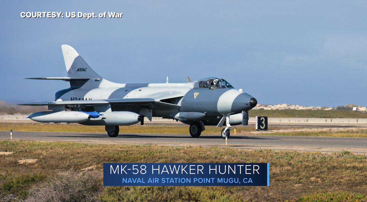File image of a MK-58 Hawker Hunter aircraft based at Pt Mugu in California.png