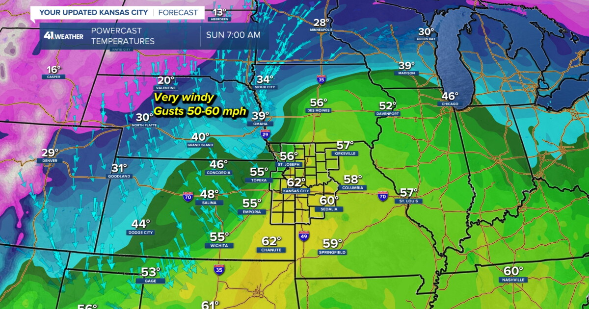 KSHB 41 Weather Blog | Update on the major weather changes Sunday