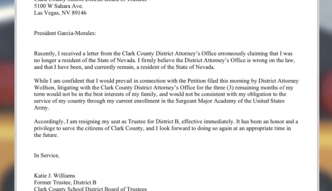 Katie Williams resignation