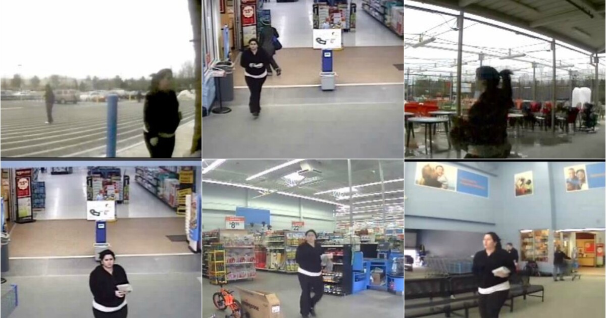 VIDEO Wanted woman captured multiple times on Walmart security cameras