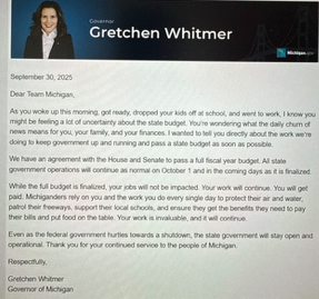 Whitmer letter
