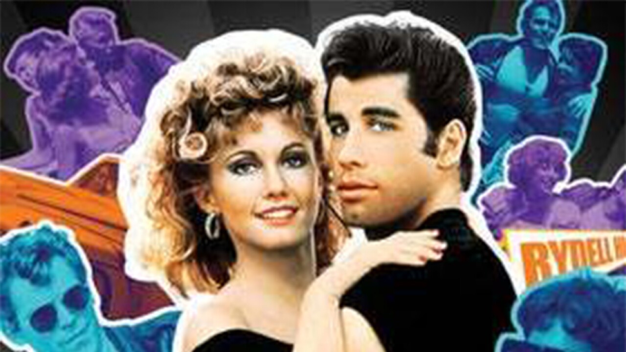 John Travolta Newton John Grease Poster Beach