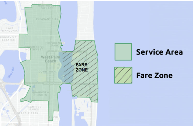 Rideshare zone in West Palm Beach.png