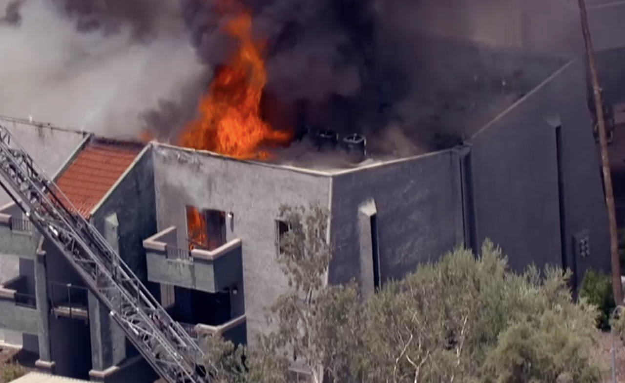 Dobson and Broadway apt fire