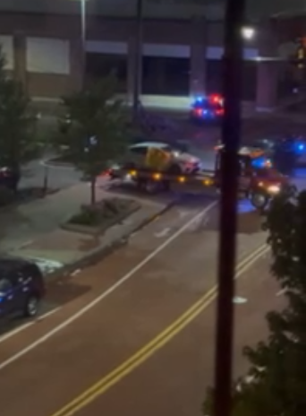 vehicle getting towed from shooting