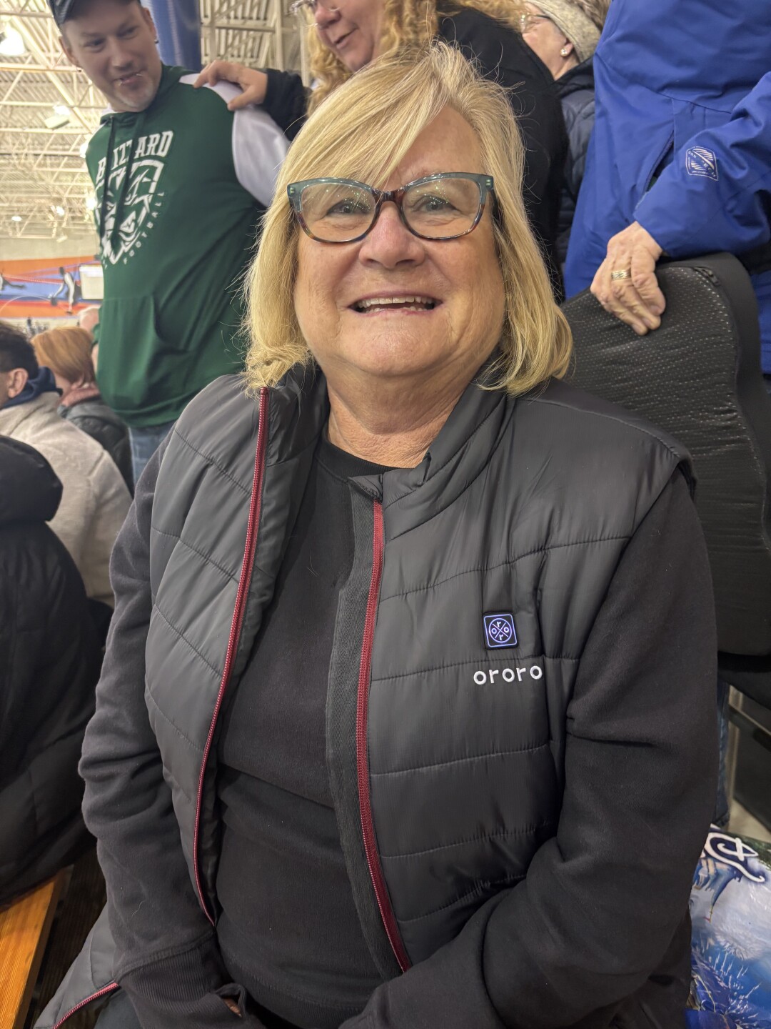 Nancy Meyer watched her family friend Jordan Stolz skate in the 2026 Olympic trials at the Pettit National Ice Center in Milwaukee on Monday