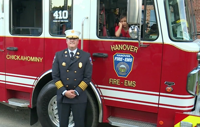 Hanover County Fire & EMS Chief Piland and Javi.
