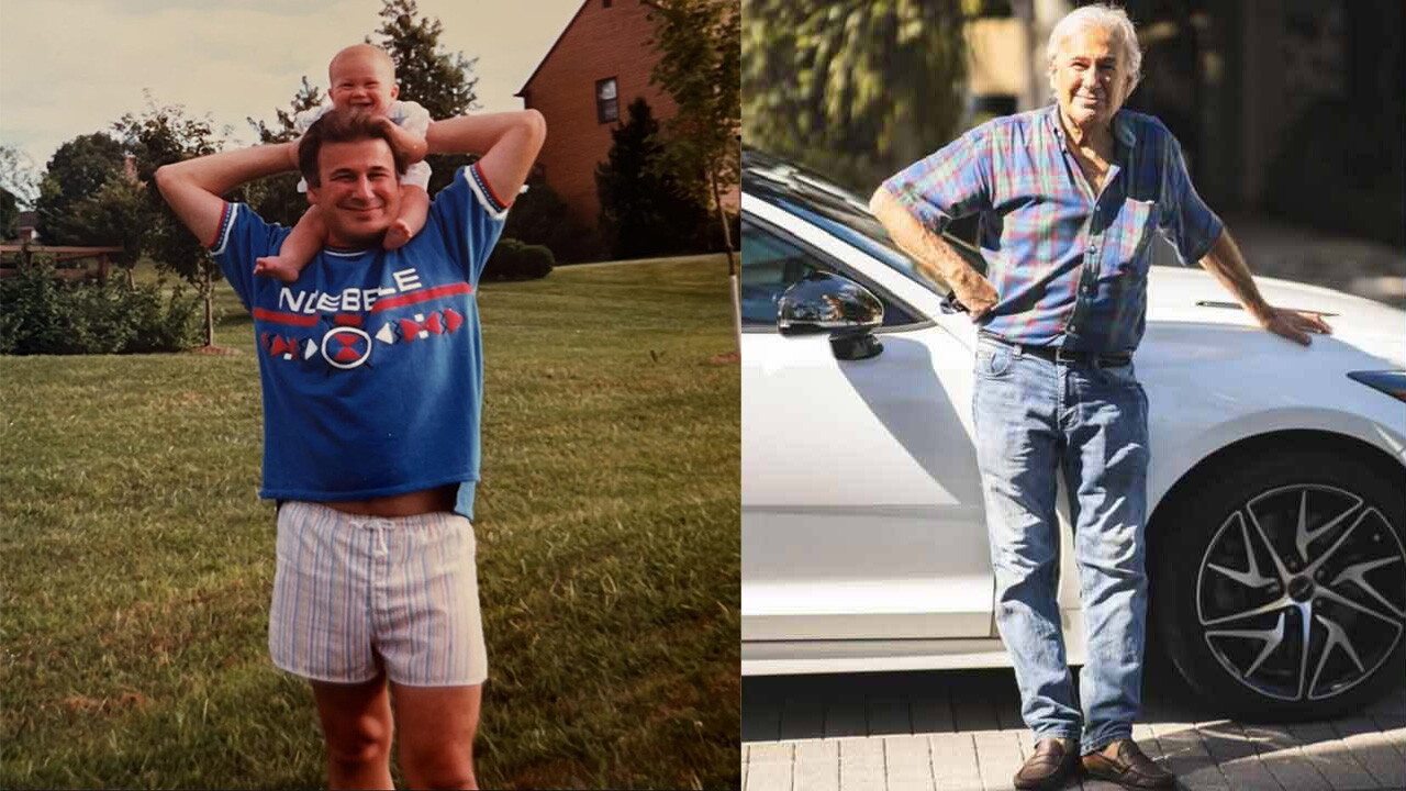 Gary Levin, young and old split photo