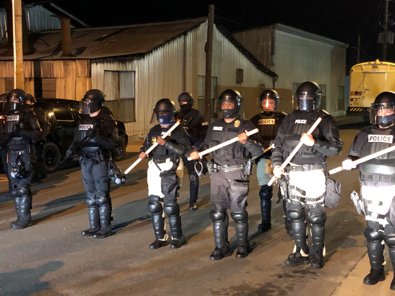 Police and protesters in Elizabeth City (April 28) 6.jpg