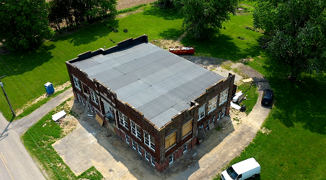 Aerial view of home