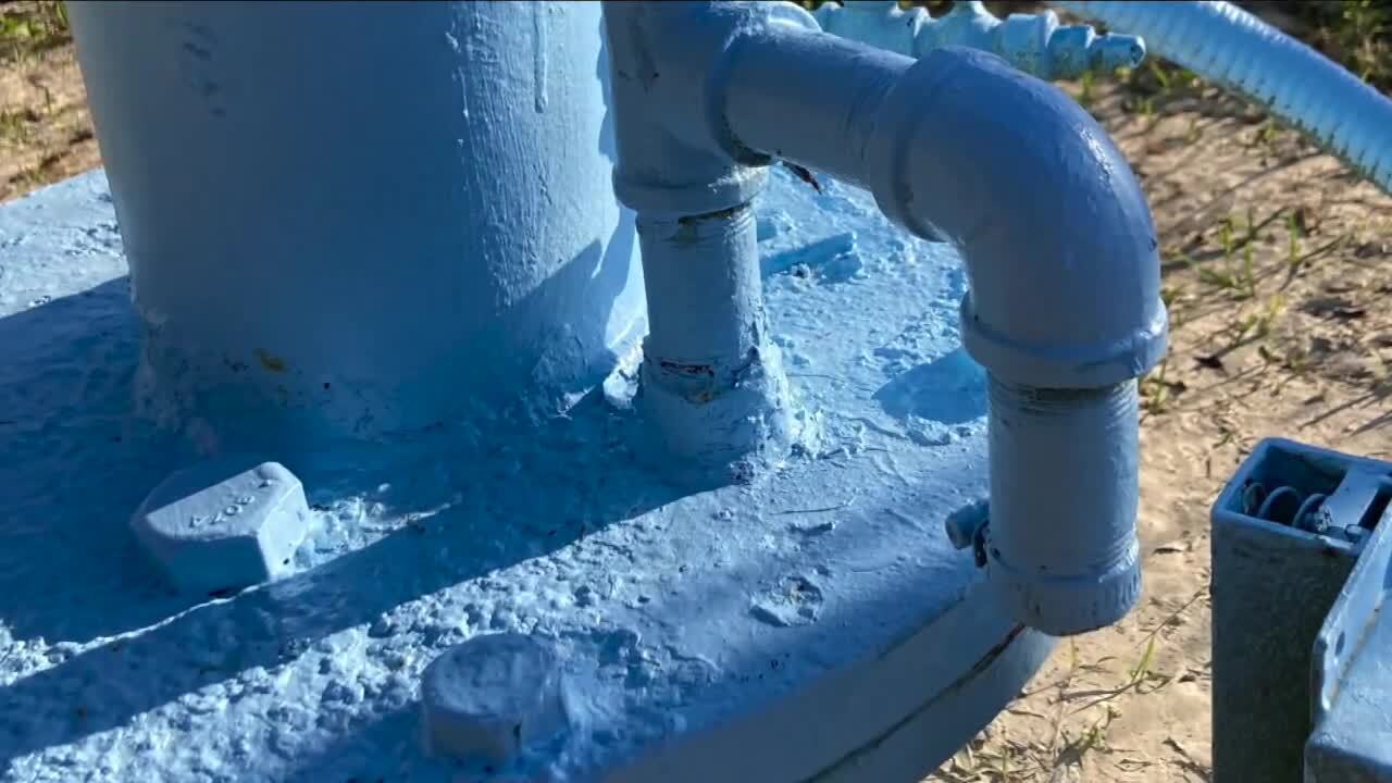 Riviera Beach photo showing sealed water well hole