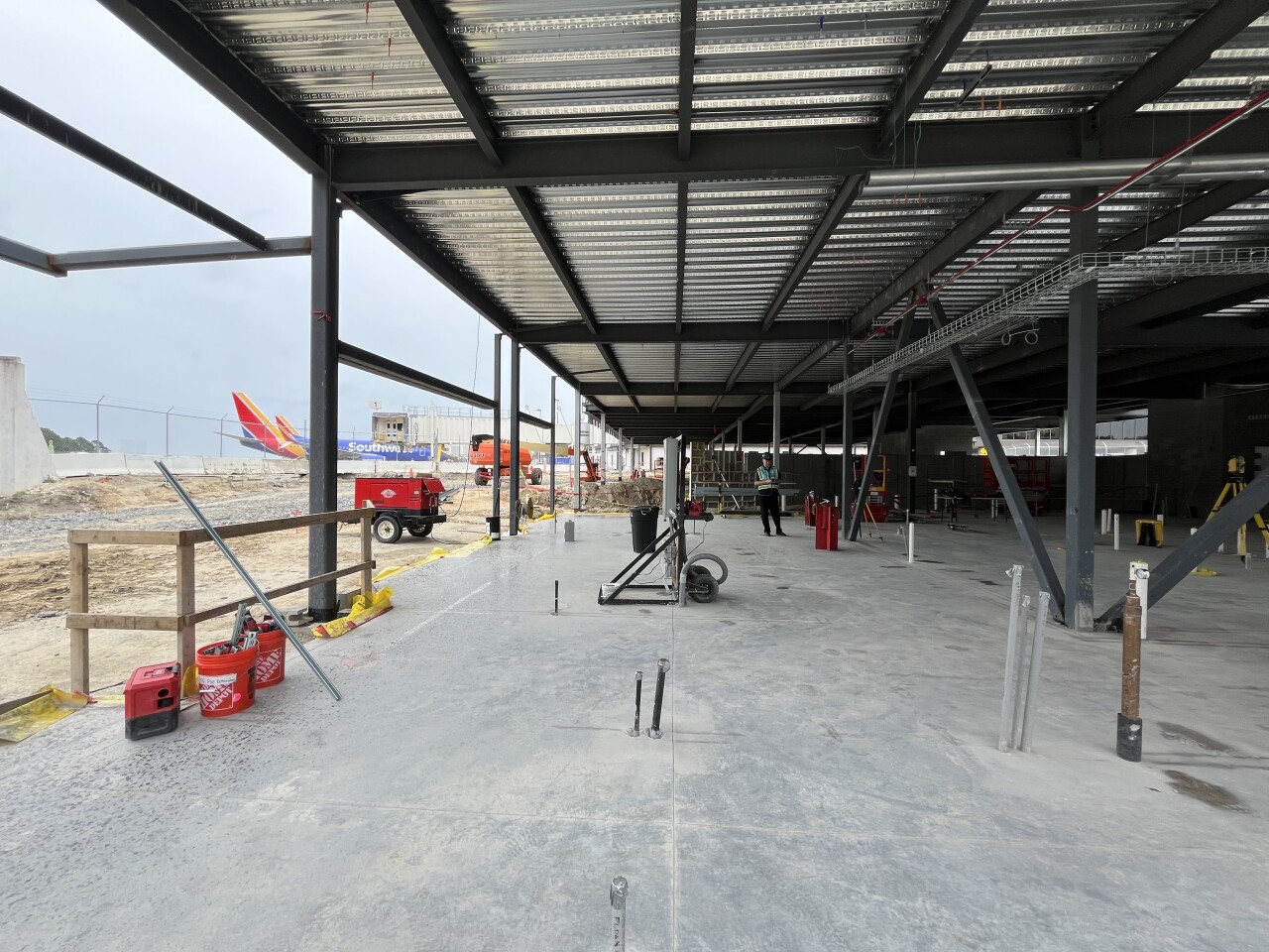 Norfolk International Airport International Arrivals Facility construction May 2025