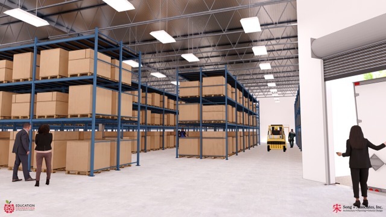 A rendering of the Education Foundation of Palm Beach County's new Red Apple Supplies warehouse in Lake Worth Beach, Dec. 1, 2022 (2).jpg