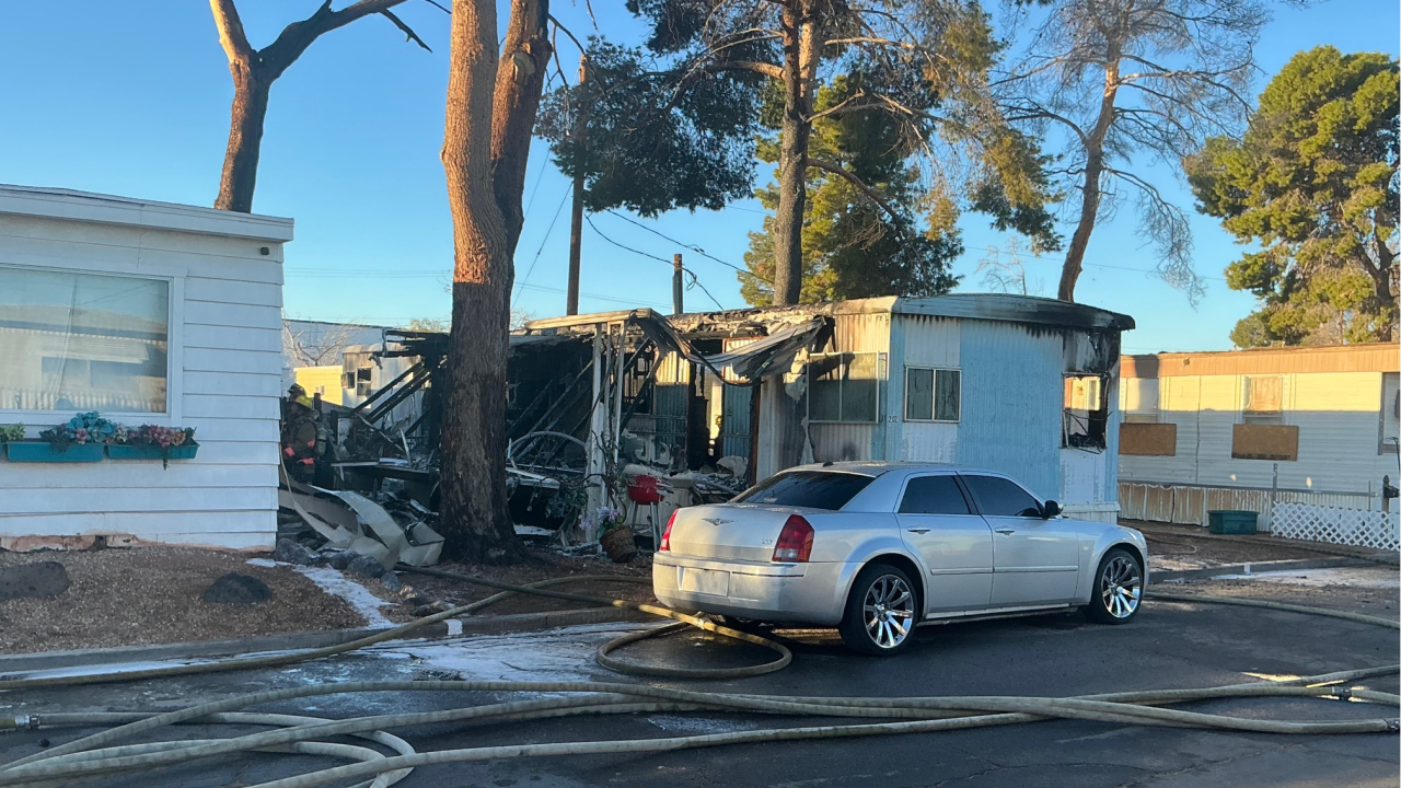 Palm Street mobile home fire
