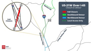 Nighttime Closures and Detour Scheduled for US-31W Bridge Demolition